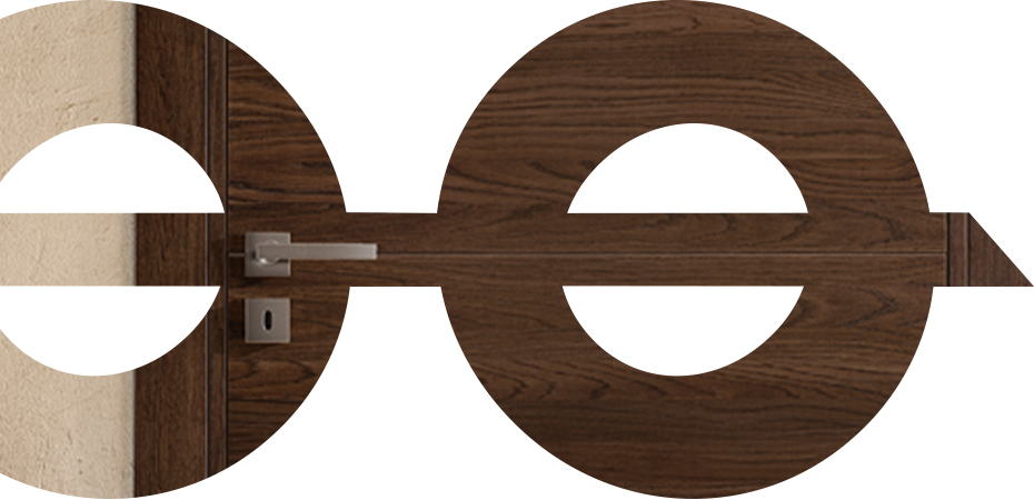 Logo Ground mit Holztür als Hintergrund