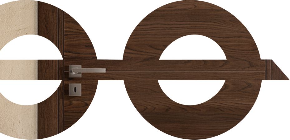 Logo Ground mit Holztür als Hintergrund