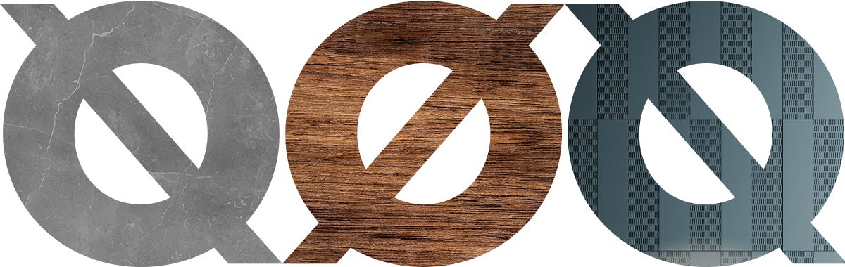 Ground-Logo mit Textur in Stein-, Holz- und Keramikoptik